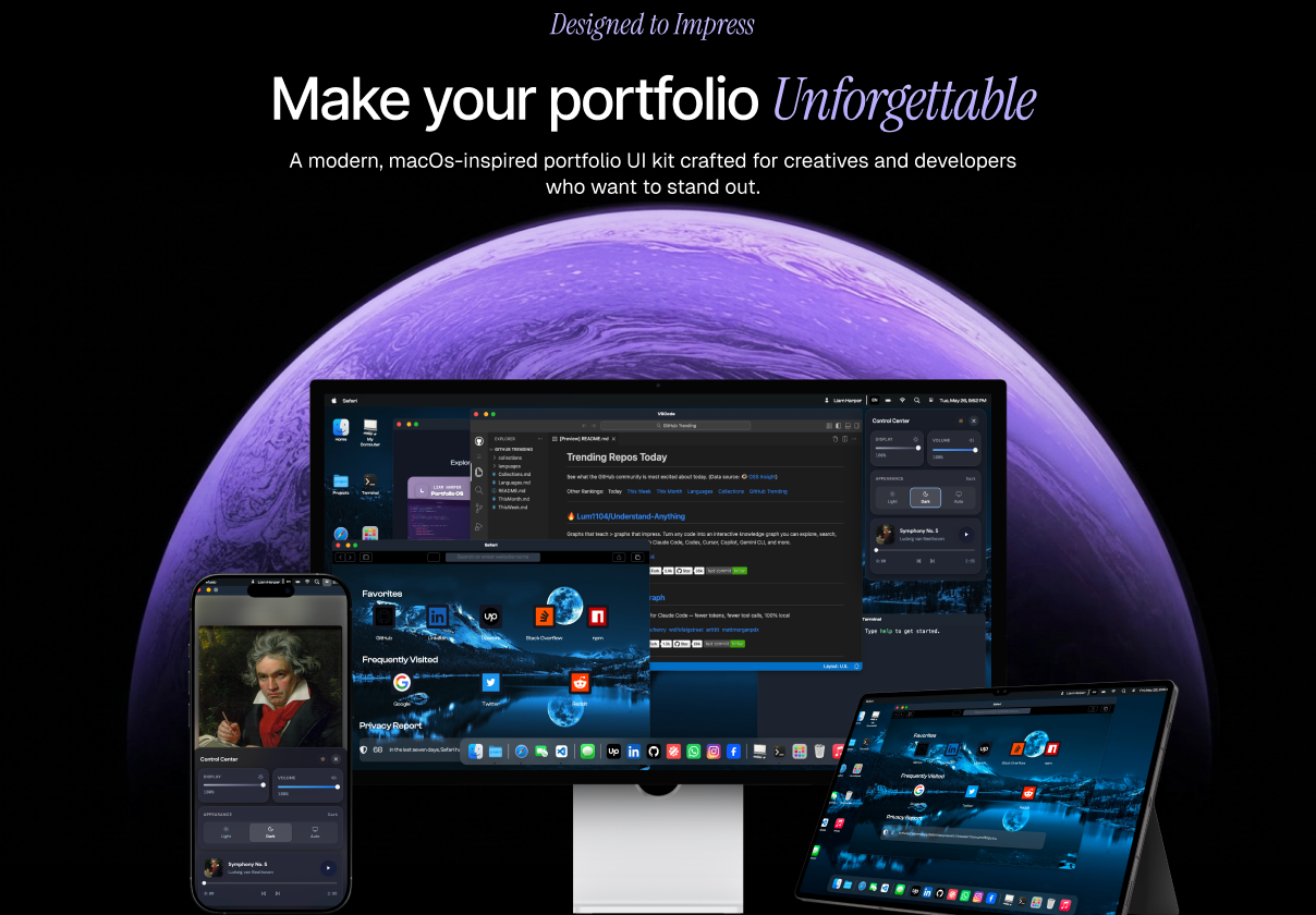 IPortfolio: Software Engineers & Designers Portfolio Kit - Epic Portfolio Experience Designed for Software Engineers & Designers